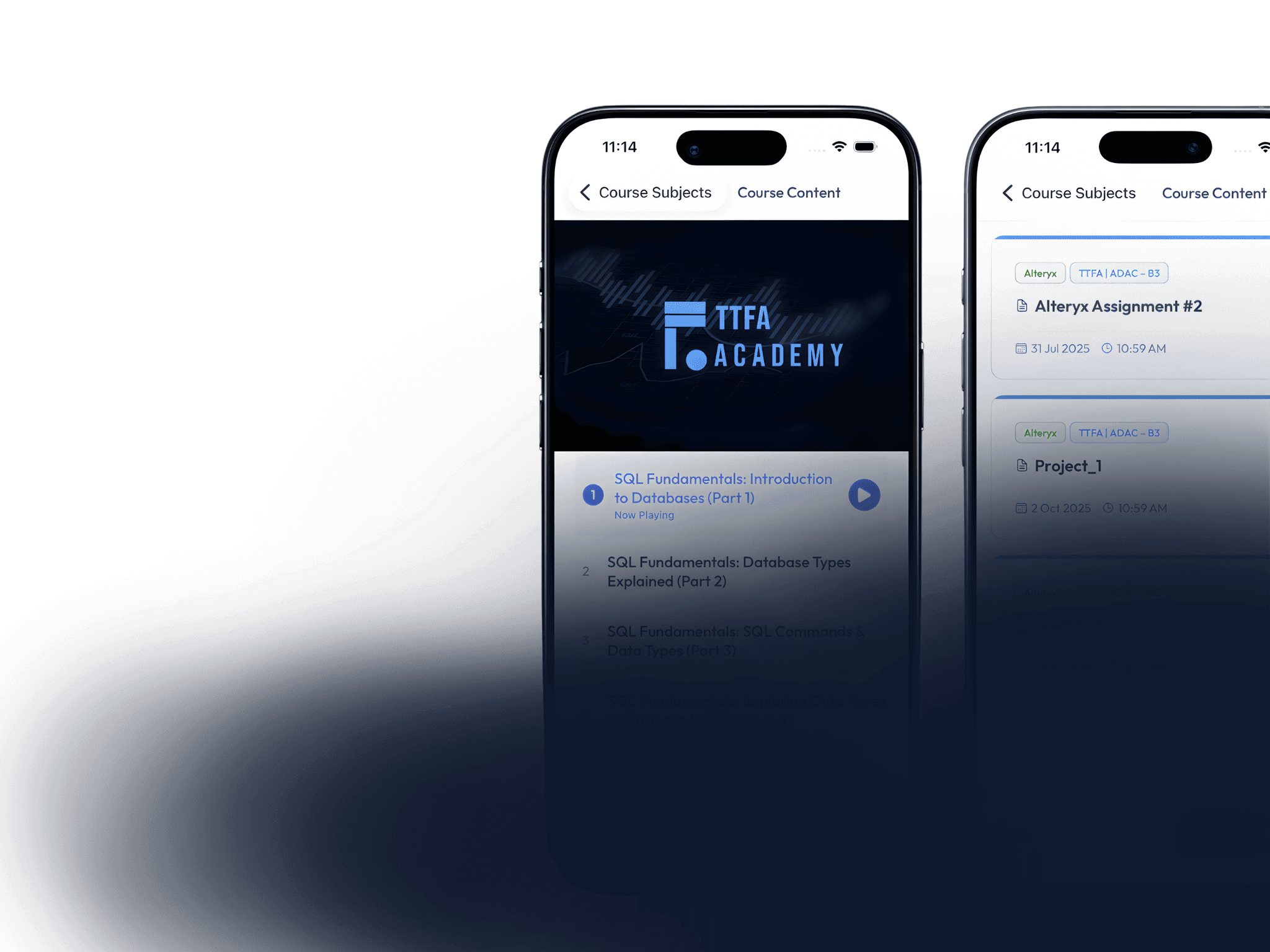 Mobile app learning interface