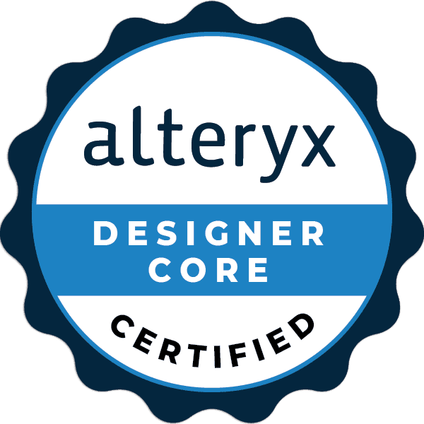 Alteryx Designer Core Certification Logo