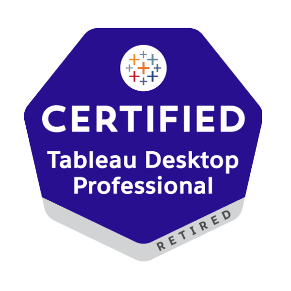 Tableau Desktop Specialist Certification Logo